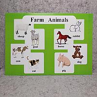 Farm Animals. Плакат для кабинета английского языка
