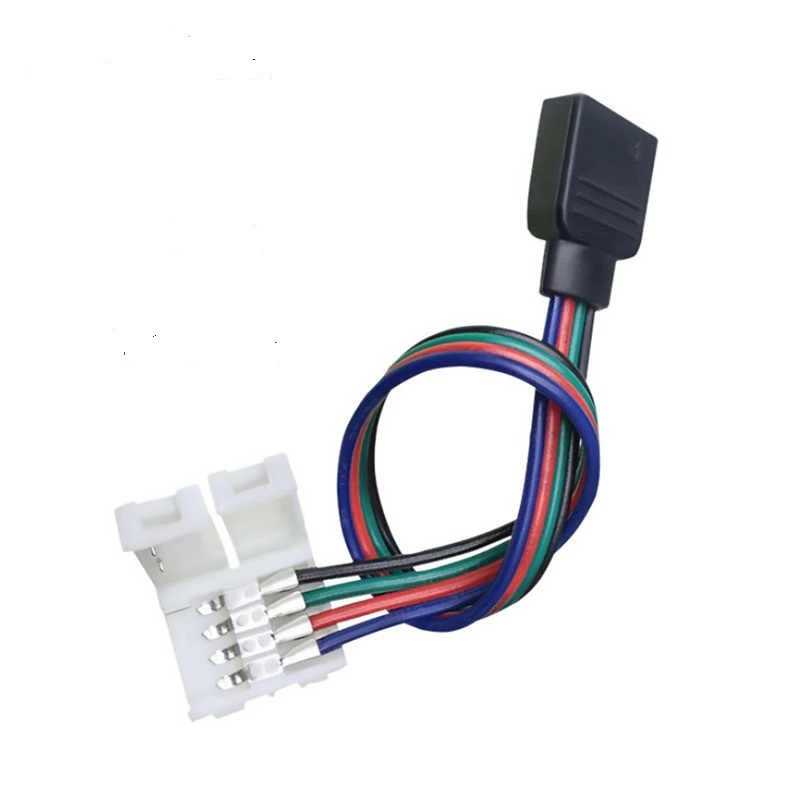Соединительный коннектор 4pin мама + зажим для светодиодной ленты RGB SMD 5050 RGB (2 jack) - фото 1 - id-p9414784