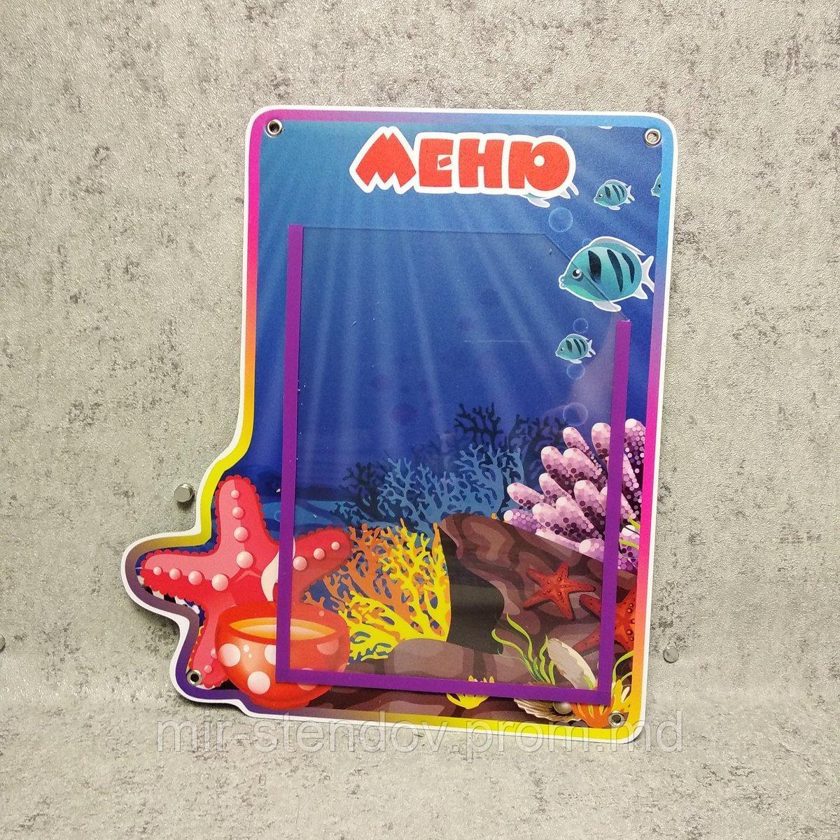 Стенд меню. Морские звёздочки, фото 1