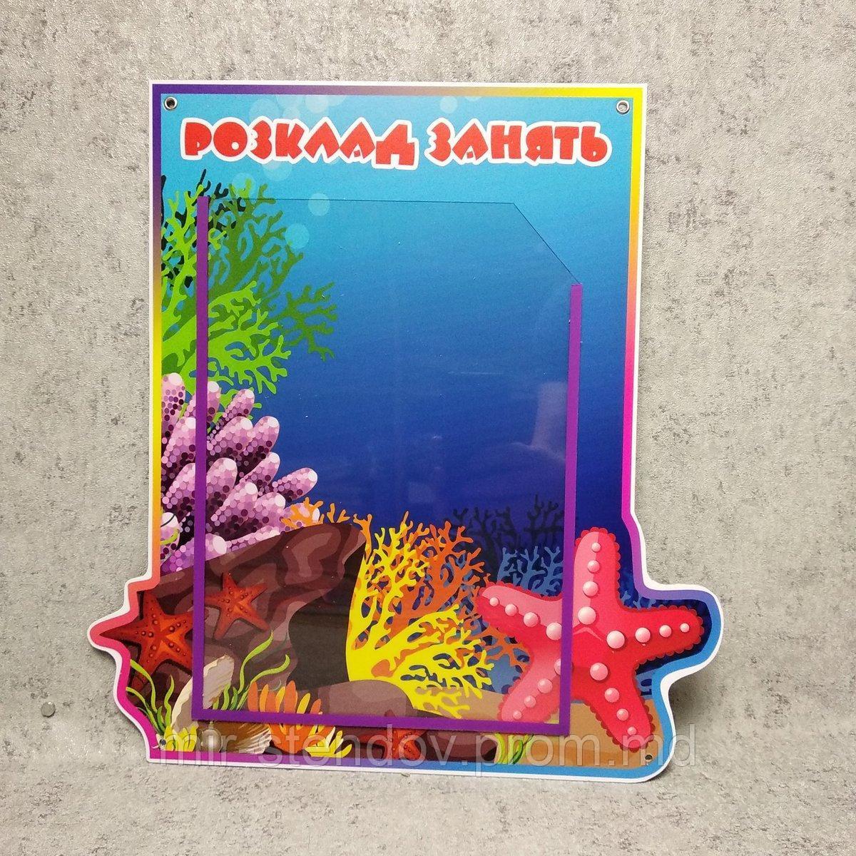 Стенд Расписание занятий "Морские звёздочки", фото 1