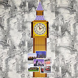 Биг Бэн. Стенд с часовым механизмом Коричневый (95х40 см), фото 3