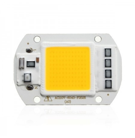 Светодиодная LED матрица 50w IC SMART CHIP 220V ( встроенный драйвер ) Желтый - фото 1 - id-p10394843