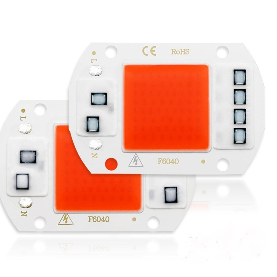 Светодиодная LED матрица 50w IC SMART CHIP 220V ( встроенный драйвер ) Красный - фото 1 - id-p8376308