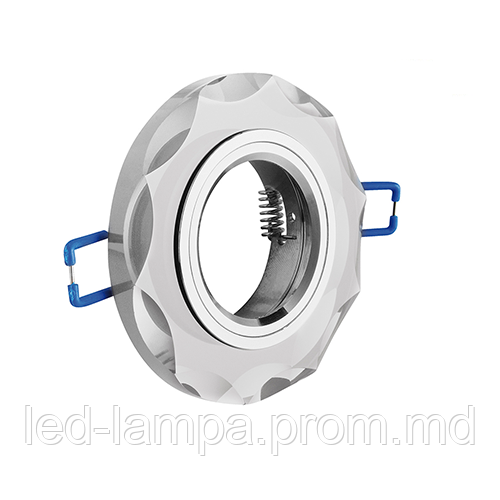 Светильник точечный GTV BRILLANTE OP-OPROKR-10 круглый стеклянный белый - фото 1 - id-p10420890