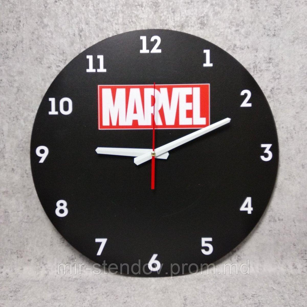 Часы настенные MARVEL (Чёрные) - фото 1 - id-p10420853