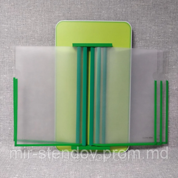 Стенд-книжка на 5 карманов (Зеленый), фото 1