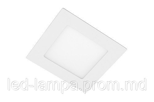 Светодиодный LED светильник потолочный GTV, 3W (EMC+), 3000К, квадратный, врезной, белый, Ra 80, MATIS - фото 1 - id-p7852951