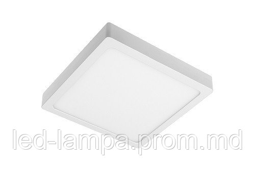 Светодиодный LED светильник потолочный GTV, 13W (EMC+), 3000К, квадратный, накладной, белый, Ra 80, MATIS - фото 1 - id-p8560327