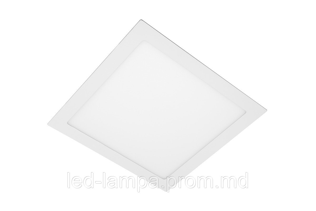 Светодиодный LED светильник потолочный GTV, 19W (EMC+), 3000К, квадратный, врезной, белый, Ra 80, MATIS - фото 1 - id-p8581066