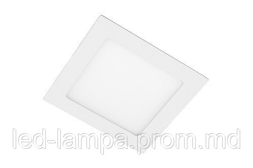 Светодиодный LED светильник потолочный GTV, 7W (EMC+), 3000К, квадратный, врезной, белый, Ra 80, MATIS - фото 1 - id-p8590397