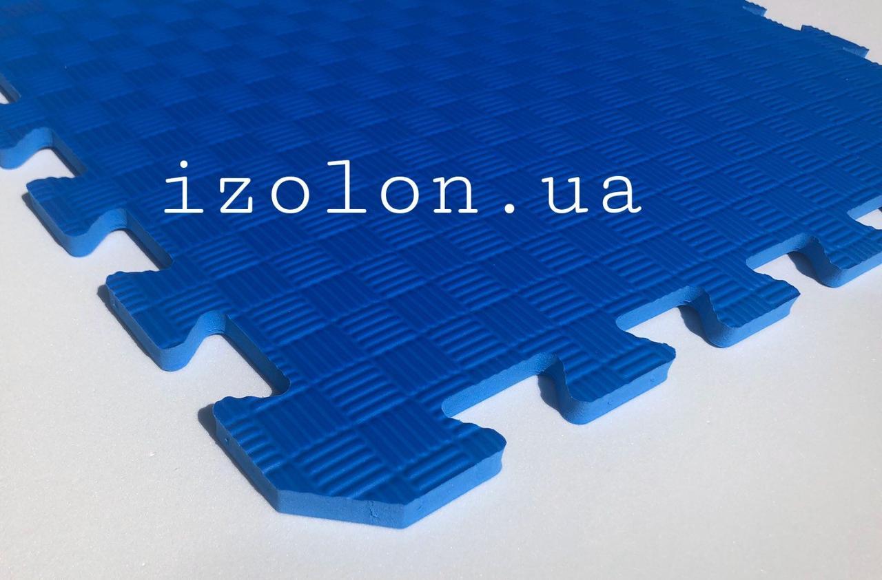 Детский коврик-пазл (мягкий пол татами ласточкин хвост) IZOLON EVA KIDS 500х500х10мм синий - фото 1 - id-p10424611