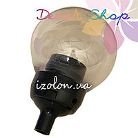 Основание с переходником на трубу D20мм, под плафон, Черный. ТМ Un + Рассеиватель UFP-150 прозрачный