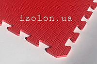 Детский коврик-пазл (мягкий пол татами ласточкин хвост) IZOLON EVA KIDS 500х500х10мм красный