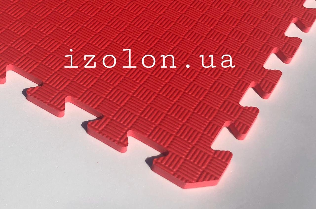 Детский коврик-пазл (мягкий пол татами ласточкин хвост) IZOLON EVA KIDS 500х500х10мм красный - фото 1 - id-p10424673