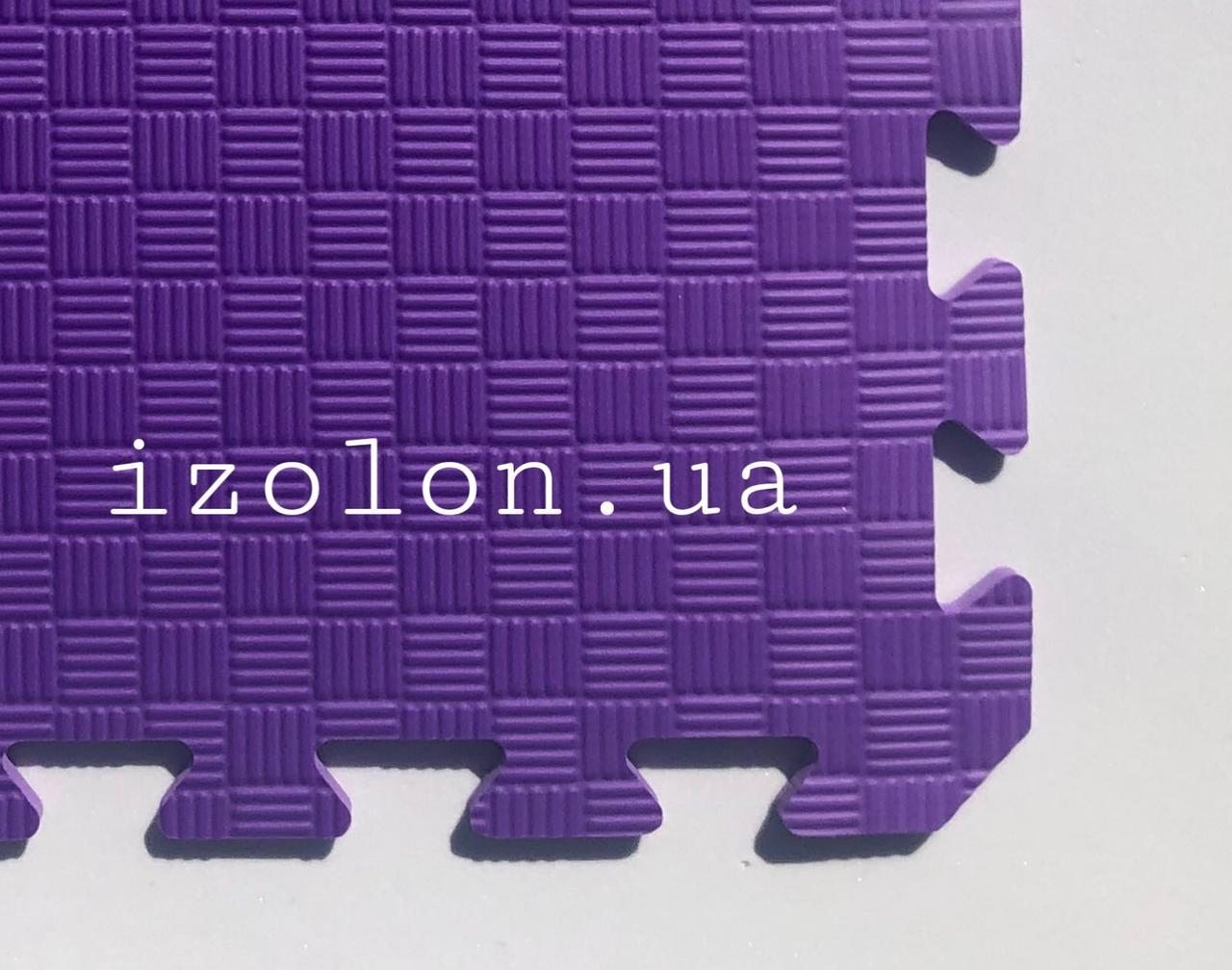 Детский коврик-пазл (мягкий пол татами ласточкин хвост) IZOLON EVA KIDS 500х500х10мм фиолетовый - фото 1 - id-p10424674