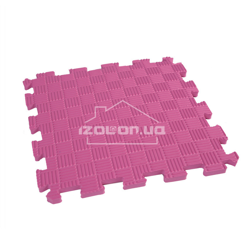 Детский коврик-пазл (мягкий пол татами ласточкин хвост) IZOLON EVA SPORT 300х300х10мм, розовый - фото 1 - id-p10424711