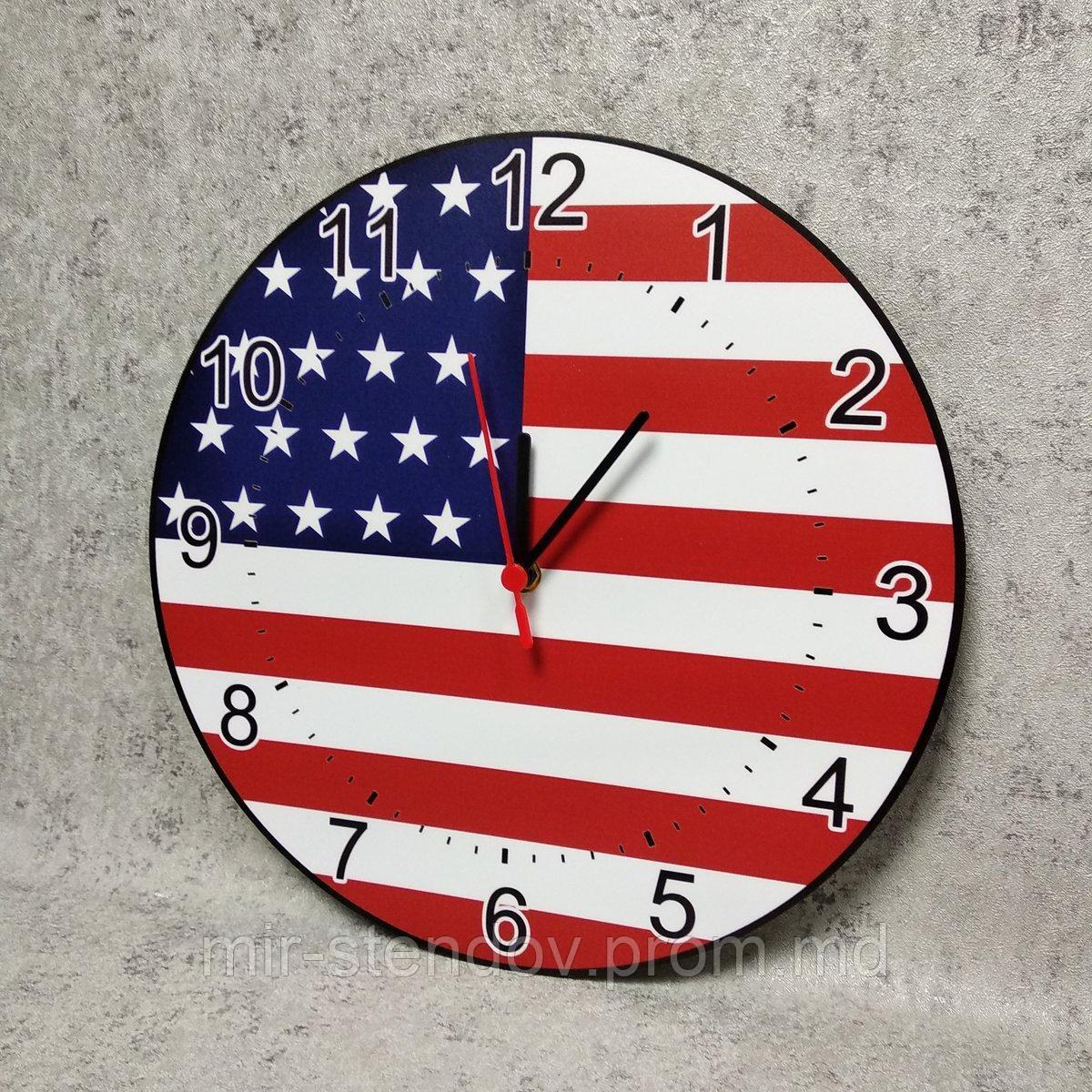 Часы настенные Флаг США 30 см - фото 1 - id-p4436241