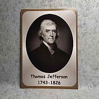 Thomas Jefferson. Портреты английских поэтов и писателей 40х60 см, Коричневый