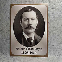 Arthur Ignatius Conan Doyle.Портреты английских поэтов и писателей 40х60 см, Коричневый