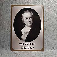 William Blake.Портреты английских поэтов и писателей 25х33 см, Коричневый