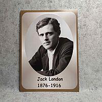 Jack London . Портреты английских поэтов и писателей 40х60 см, Коричневый