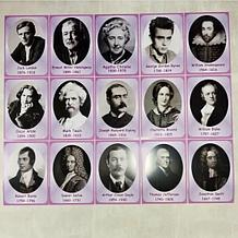 Набор пластиковых портретов английских писателей и поэтов