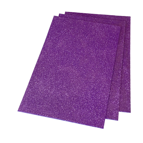 Фоамиран 2мм глиттерный 20х30 см фиолетовый 1919 - фото 1 - id-p10424887