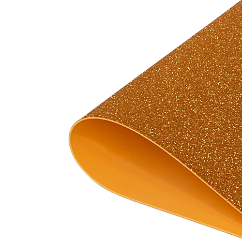 Фоамиран 2мм глиттерный 50х50 см оранжевый золото 1903 - фото 1 - id-p10424894