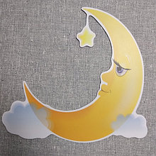 Месяц в тучках. Декорация настенная