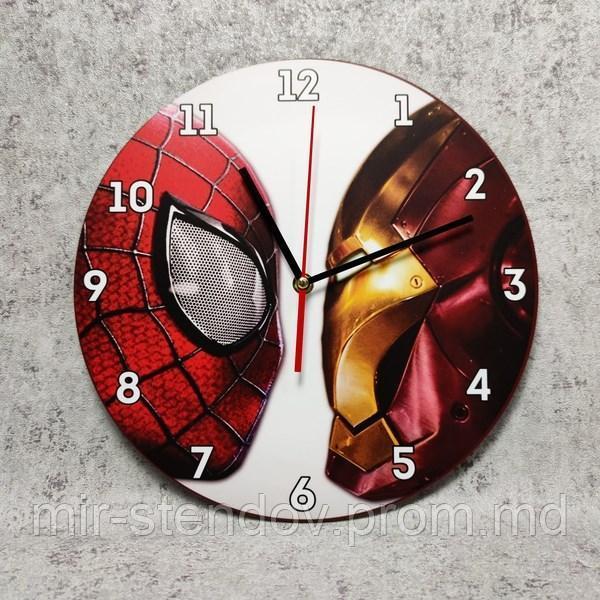 Настенные часы Спайдермен и Айронмен, фото 1