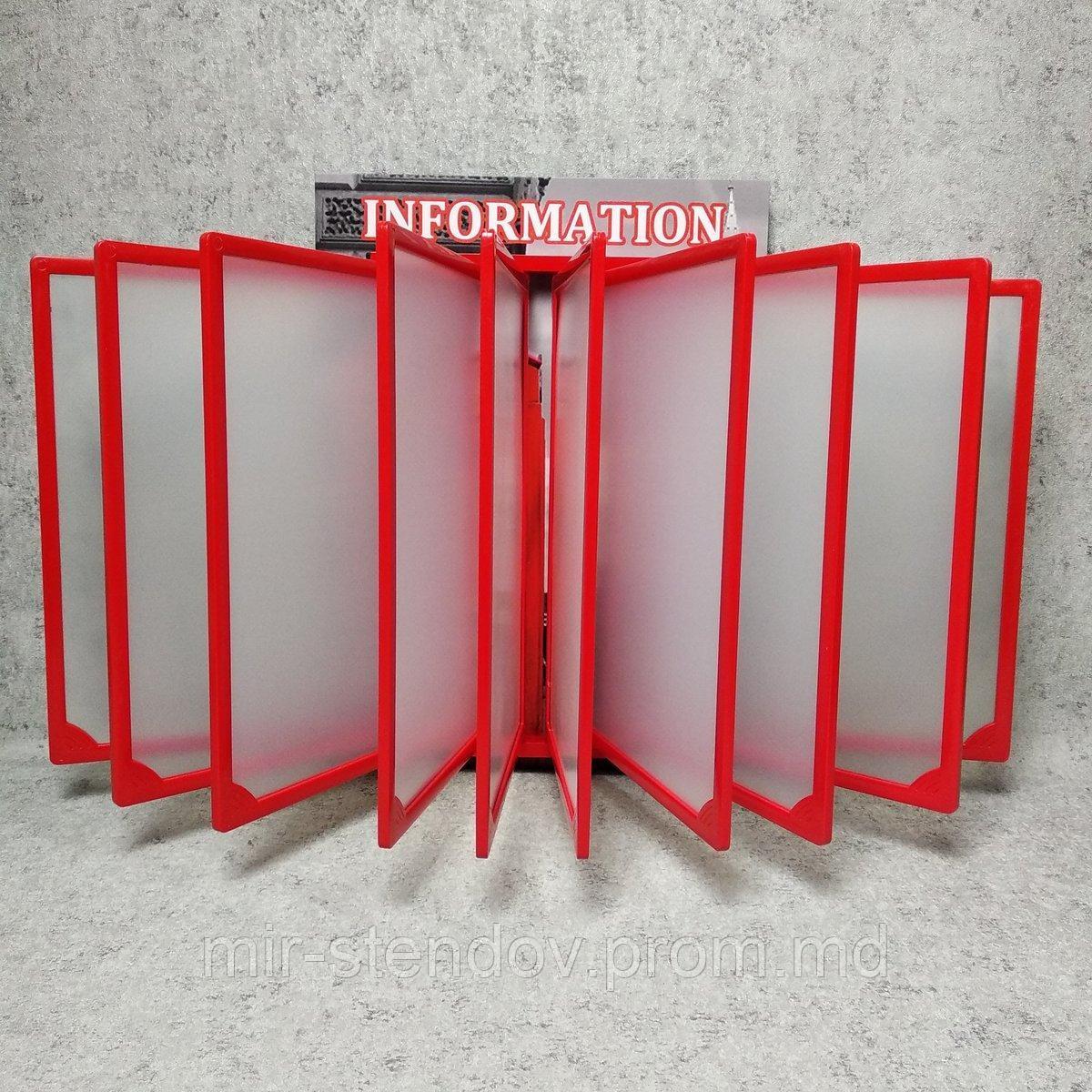 Стенд-книжка для кабинета английского языка. На 10 пластмассовых карманов, фото 1