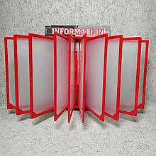 Стенд-книжка для кабинета английского языка. На 10 пластмассовых карманов