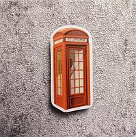 Лондонская телефонная будка. Учебный магнит 6 см