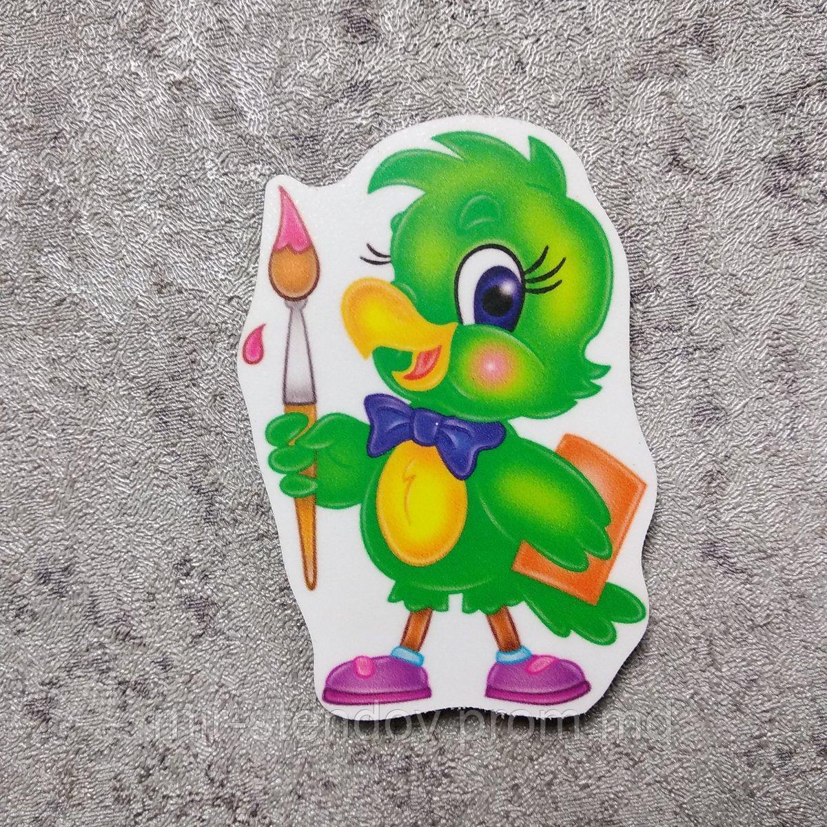 Попугай с магнитом. Фигурка для магнитной доски, фото 1