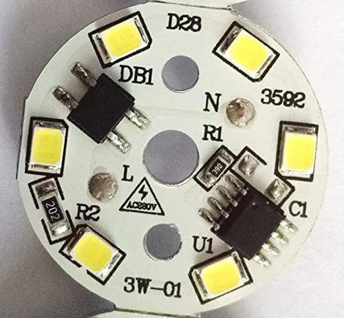 Светодиодный модуль LED 3Ватт AC220 плата для ремонта ламп Теплый белый - фото 1 - id-p10167434