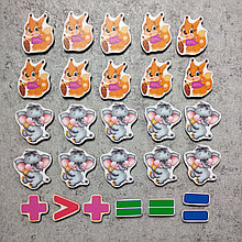 Магнитная математика Белочки и слонята