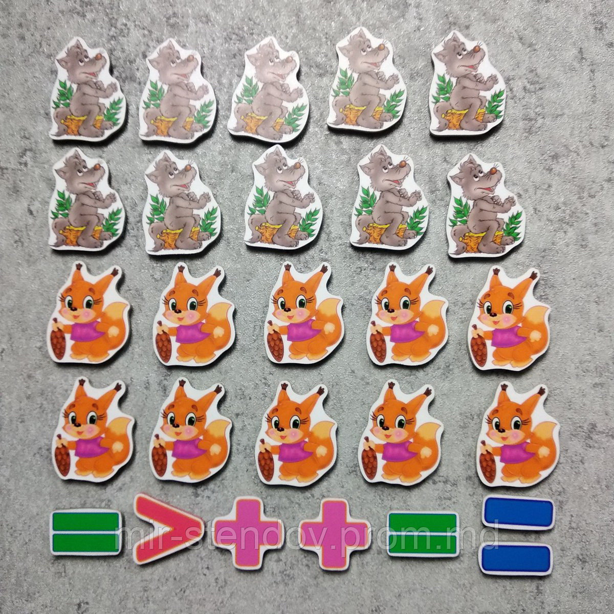 Магнитная математика Белочки и волчата, фото 1