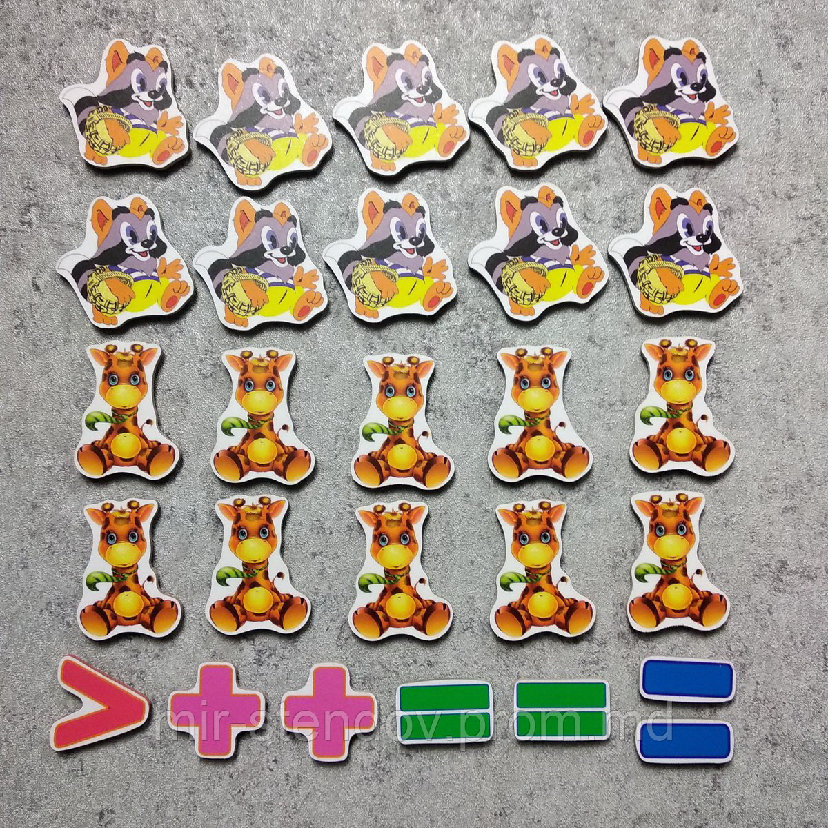 Магнитная математика Жирафчики и еноты, фото 1