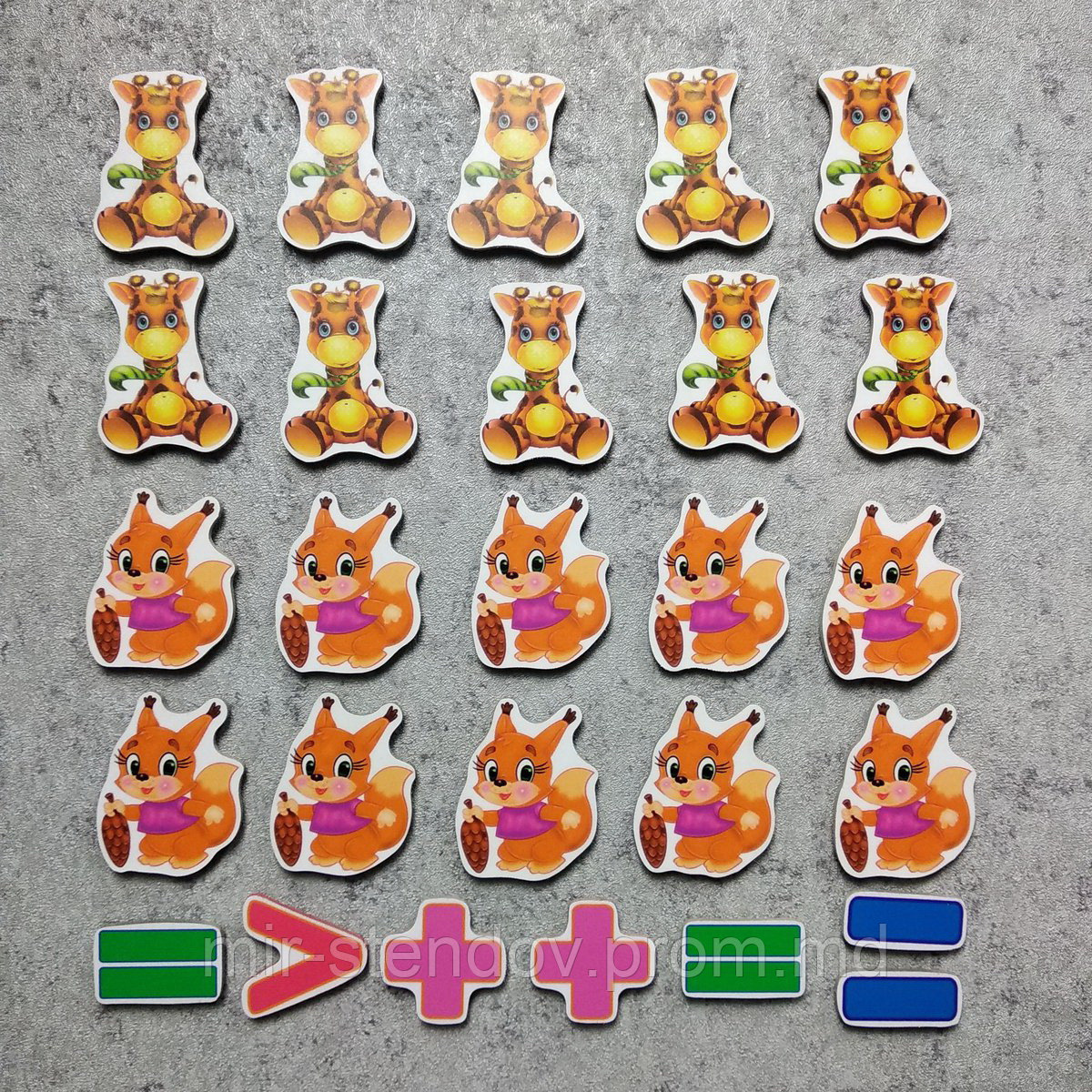 Магнитная математика Жирафы и бельчата, фото 1