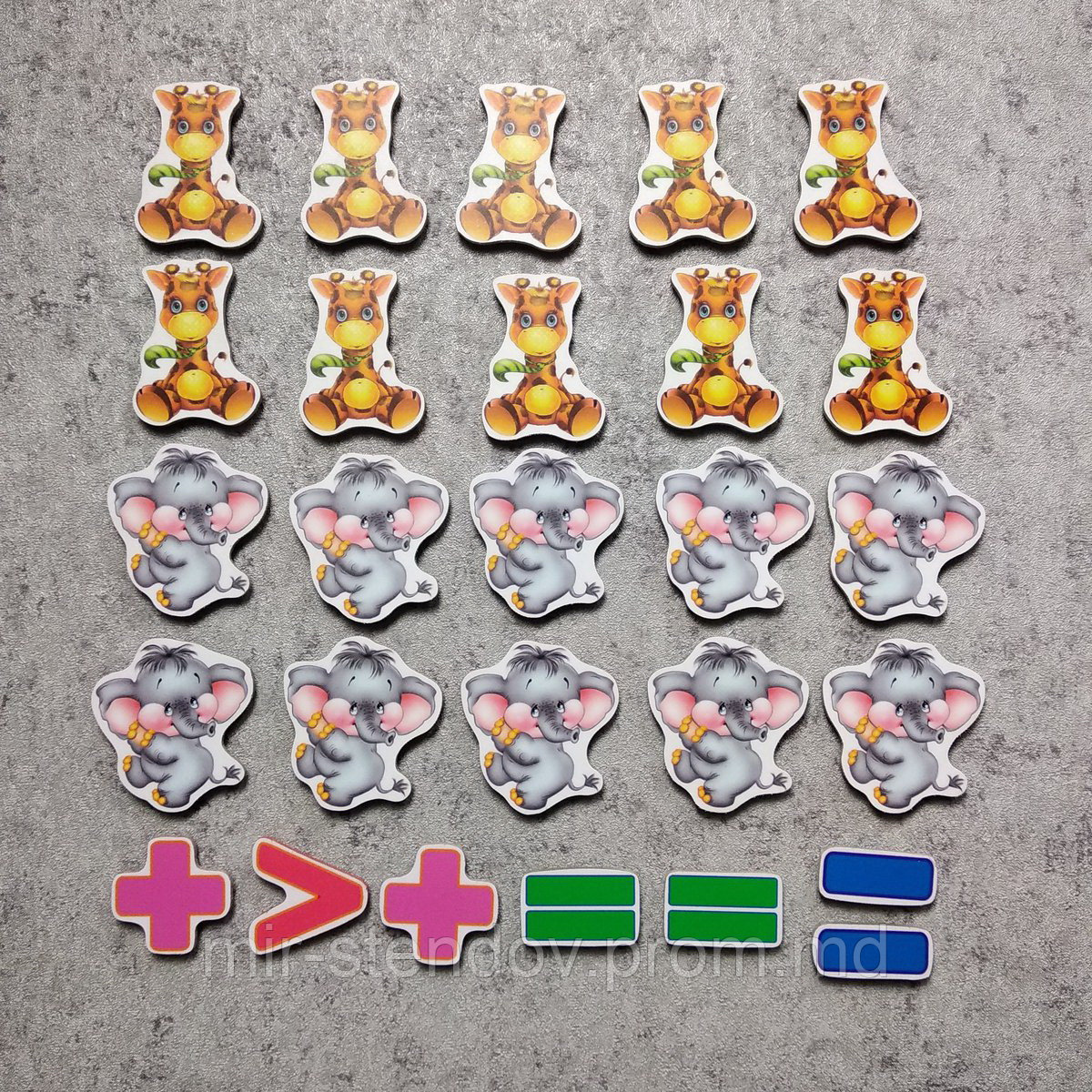 Магнитная математика Жирафы и слонята, фото 1