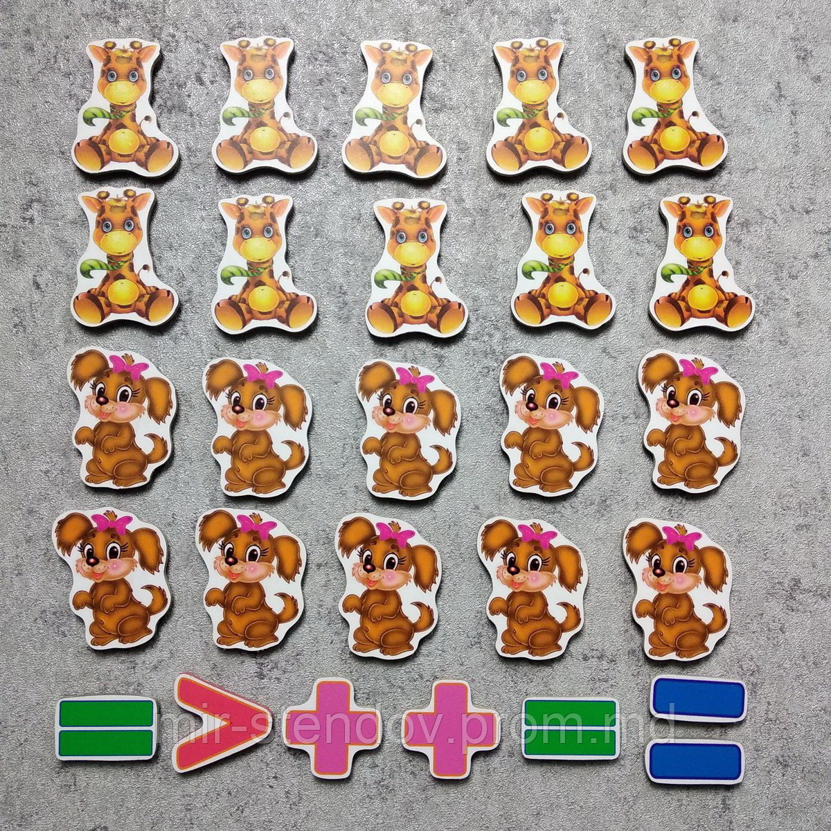 Магнитная математика Жирафы и щенята, фото 1