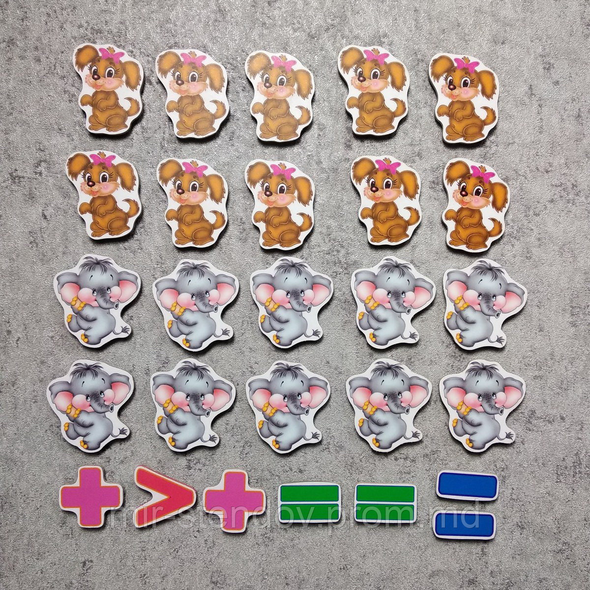 Магнитная математика Слонята и щенята, фото 1