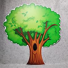 Дуб. Настенная декорация для детского сада.