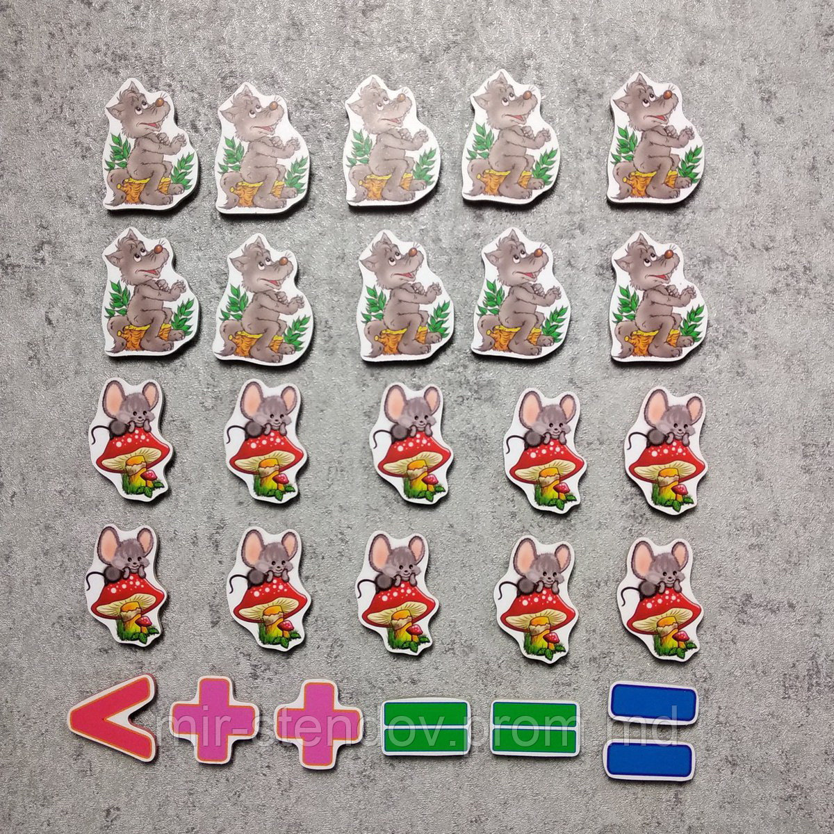 Магнитная математика Волчата и Мышата, фото 1