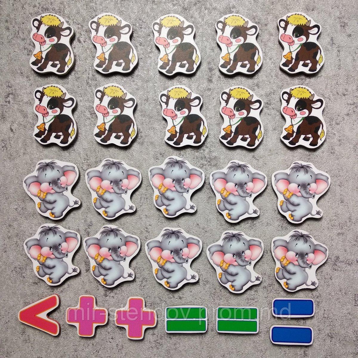 Магнитная математика Слоники и коровки, фото 1