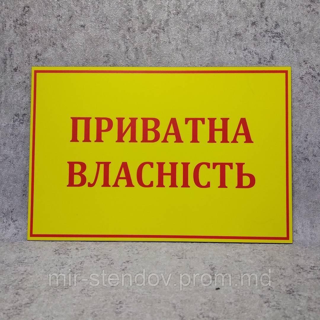 Табличка Частная собственность, фото 1
