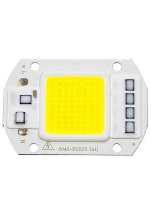 Светодиодная LED матрица 50w IC SMART CHIP 220V ( встроенный драйвер ) Белый - фото 1 - id-p5524456
