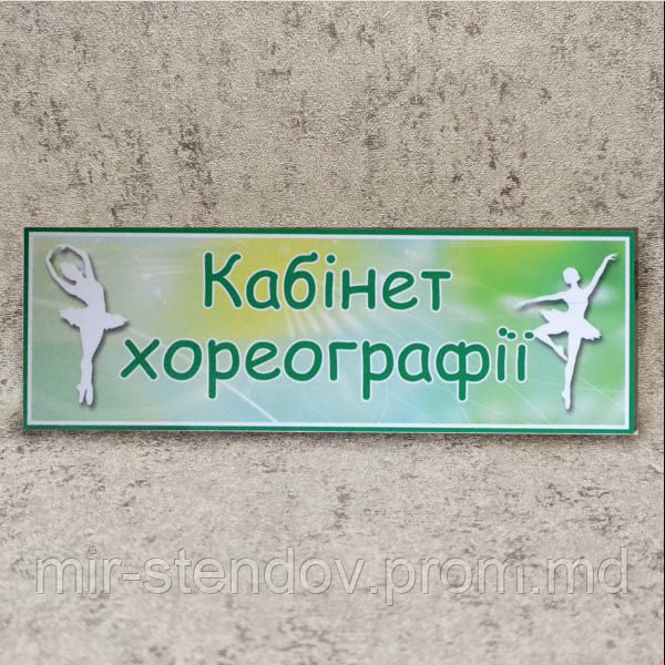 Кабинет хореографии. Кабинетная табличка, фото 1
