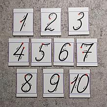 Цифры прописные. Магнитные карточки