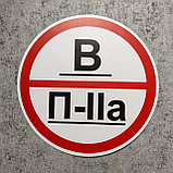 Знак пожарной категорийности помещений В_П-ІІА. Наклейка, фото 2